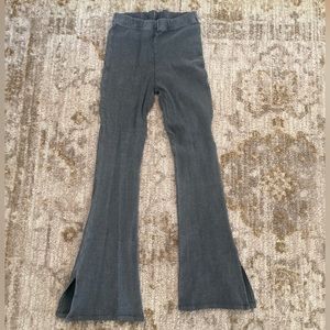 Topshop Flare Ribbed Pants
